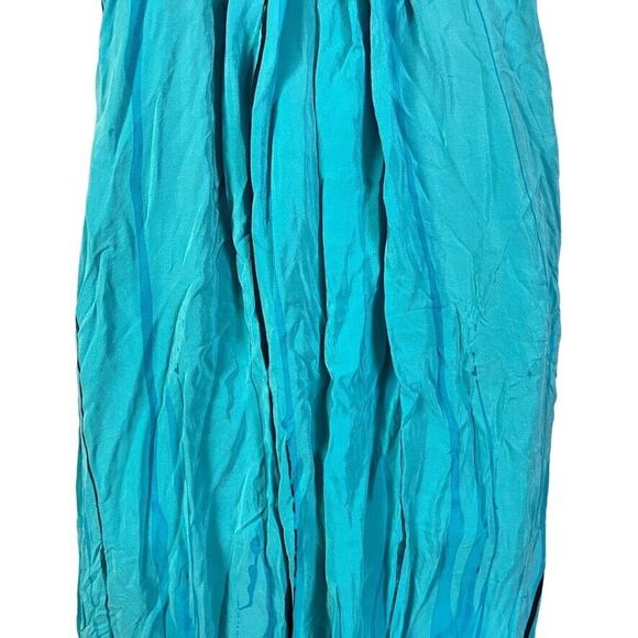 Decode 1.8 Womens Blue 100% Silk Print Sleeveless Empire Waist Dress sz 8w - Picture 14 of 16